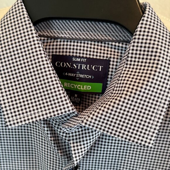 CONSTRUCT Slim Fit Performance Stretch Cooling Comfort Dress Shirt - Picture 6 of 9